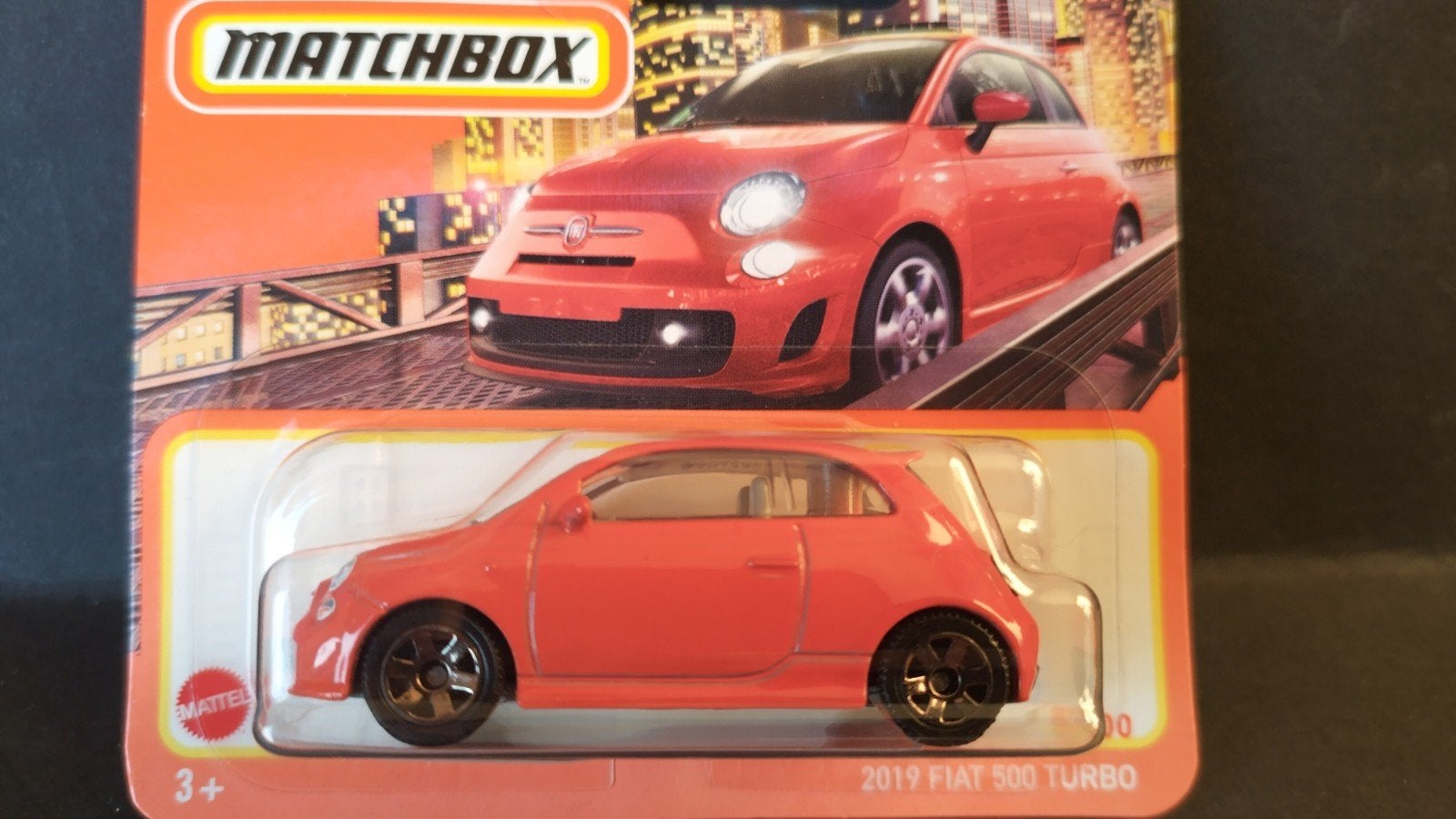 Fiat 500 Turbo 2019 1:64 3inch Matchbox Pol, Auto, Verzenden, ., Nieuw