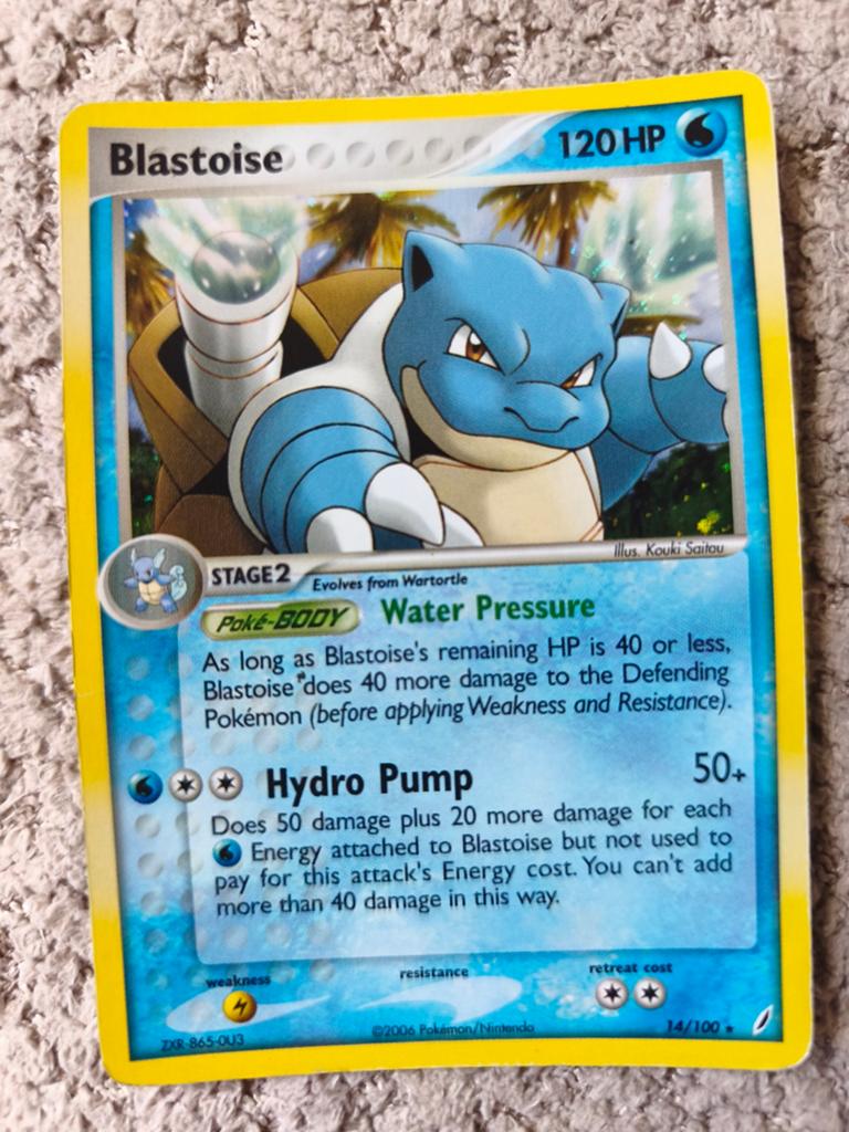Blastoise - Pokémon EX Crystal Guardians (14/100) - Holo, Ophalen of Verzenden, Gebruikt, Losse kaart, Foil