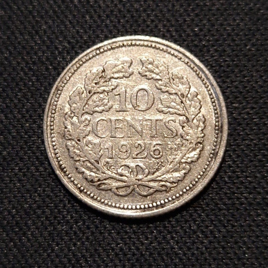 10 cent 1926, Verzenden, Zilver, 10 cent, Koningin Wilhelmina