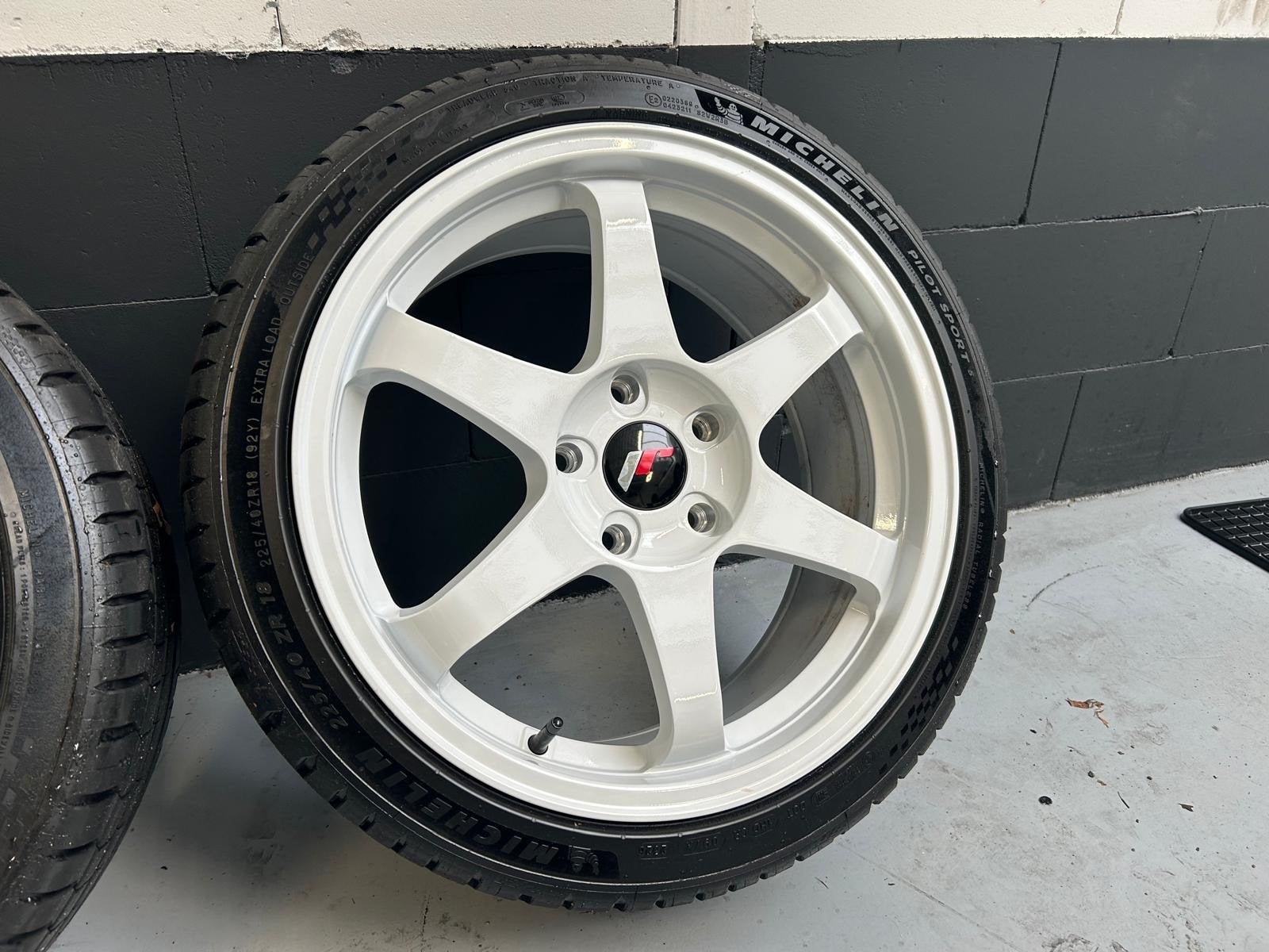 Japan Racing JR3 Velgen Michelin Pilot Sport 5 18 inch 5x120, Auto-onderdelen, Ophalen, 18 inch, Banden en Velgen, Personenwagen