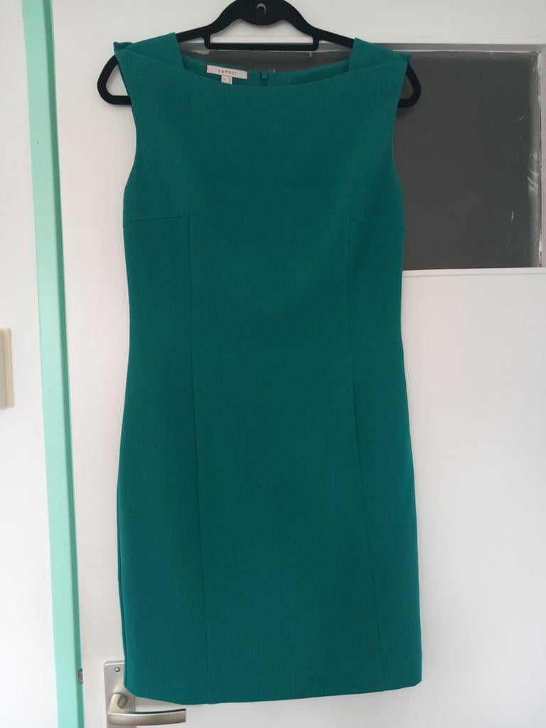 Groene Esprit jurk 36/38 formeel, Kleding | Dames, Ophalen of Verzenden, Zo goed als nieuw, Knielengte, Maat 36 (S)