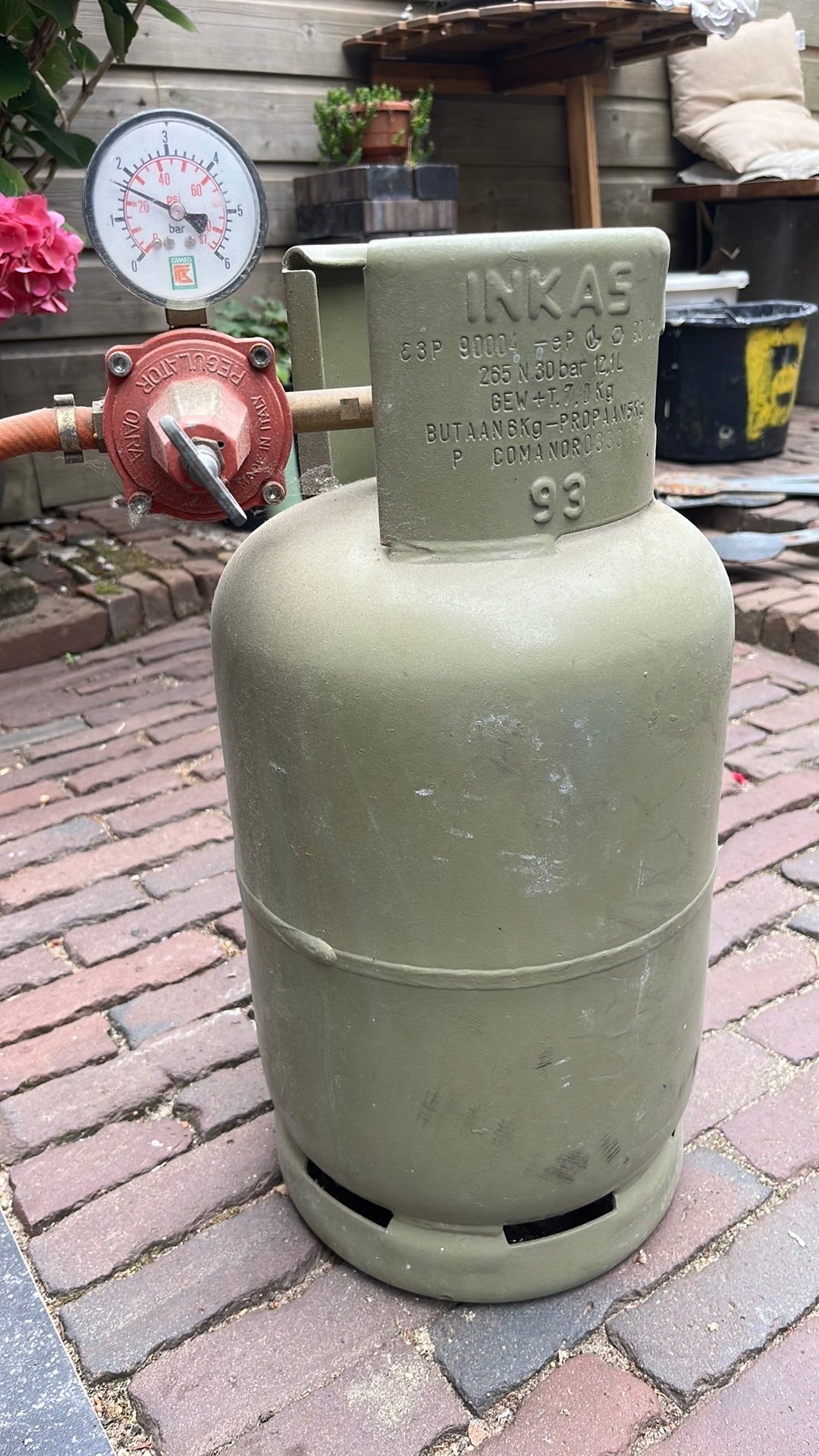Camping gasfles, Ophalen, Gebruikt