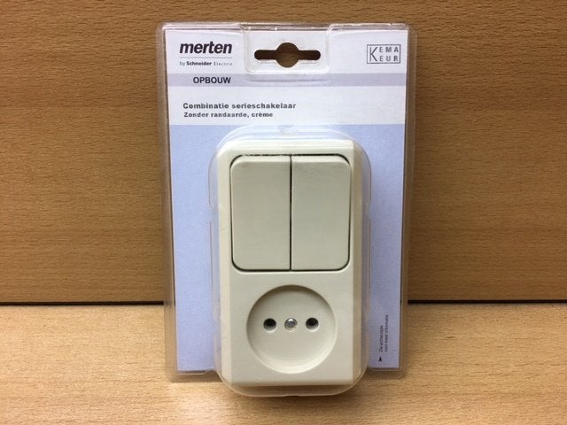 Merten combinatie serieschakelaar creme., Met schakelaar, Eddiys, Espel, Nieuw