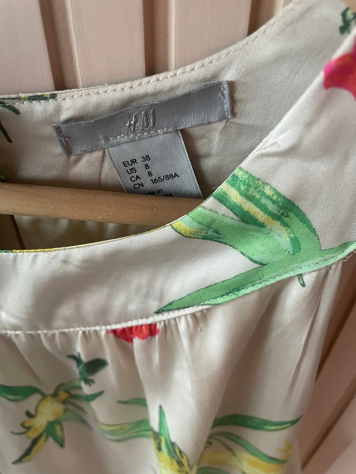 H&M Zomerjurk met bloemenprint en vlinders, Overige kleuren, Zo goed als nieuw, Boven de knie, Ophalen
