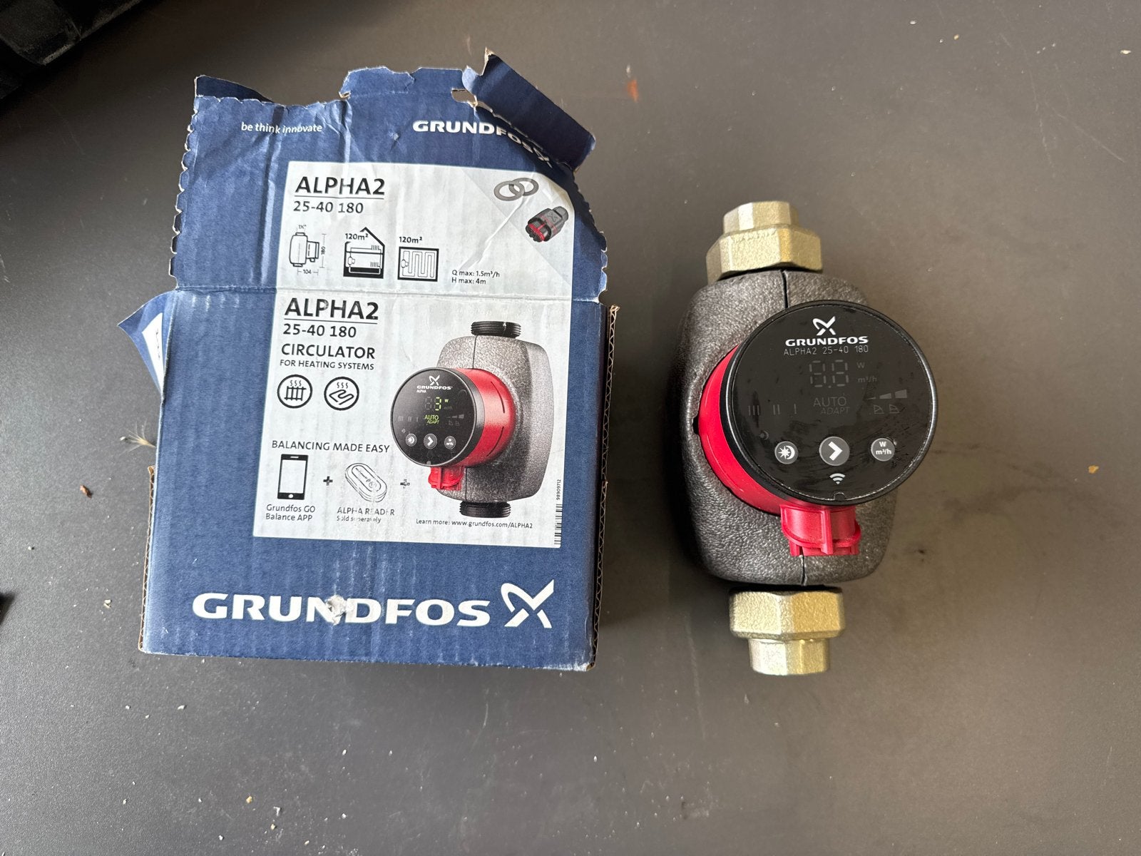 Grundfos ALPHA2 25-40 180 Circulatiepomp, Ophalen of Verzenden, Zo goed als nieuw, Overige typen