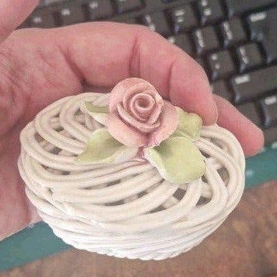 Bassano Capodimonte Sieraden Doosje met Roos, Antiek en Kunst, Ophalen of Verzenden