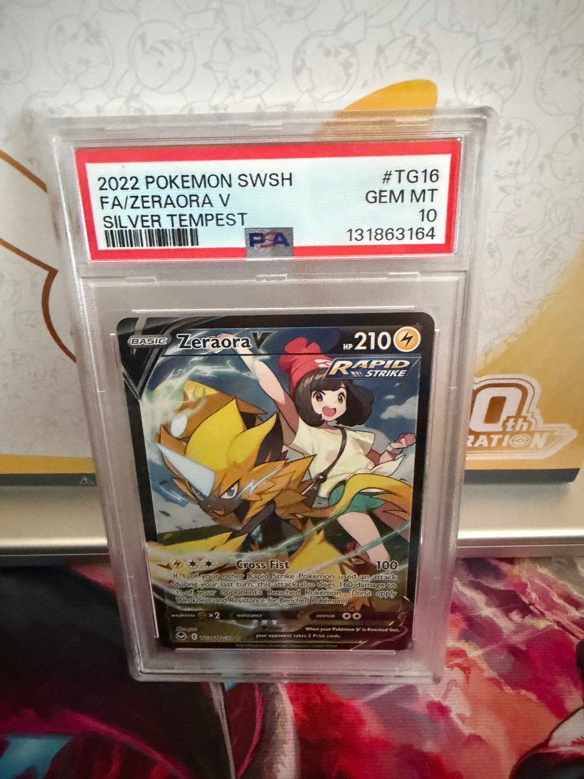 Zeraora V Full Art Silver Tempest PSA 10 Pokémon Kaart, Ophalen, Nieuw, Losse kaart