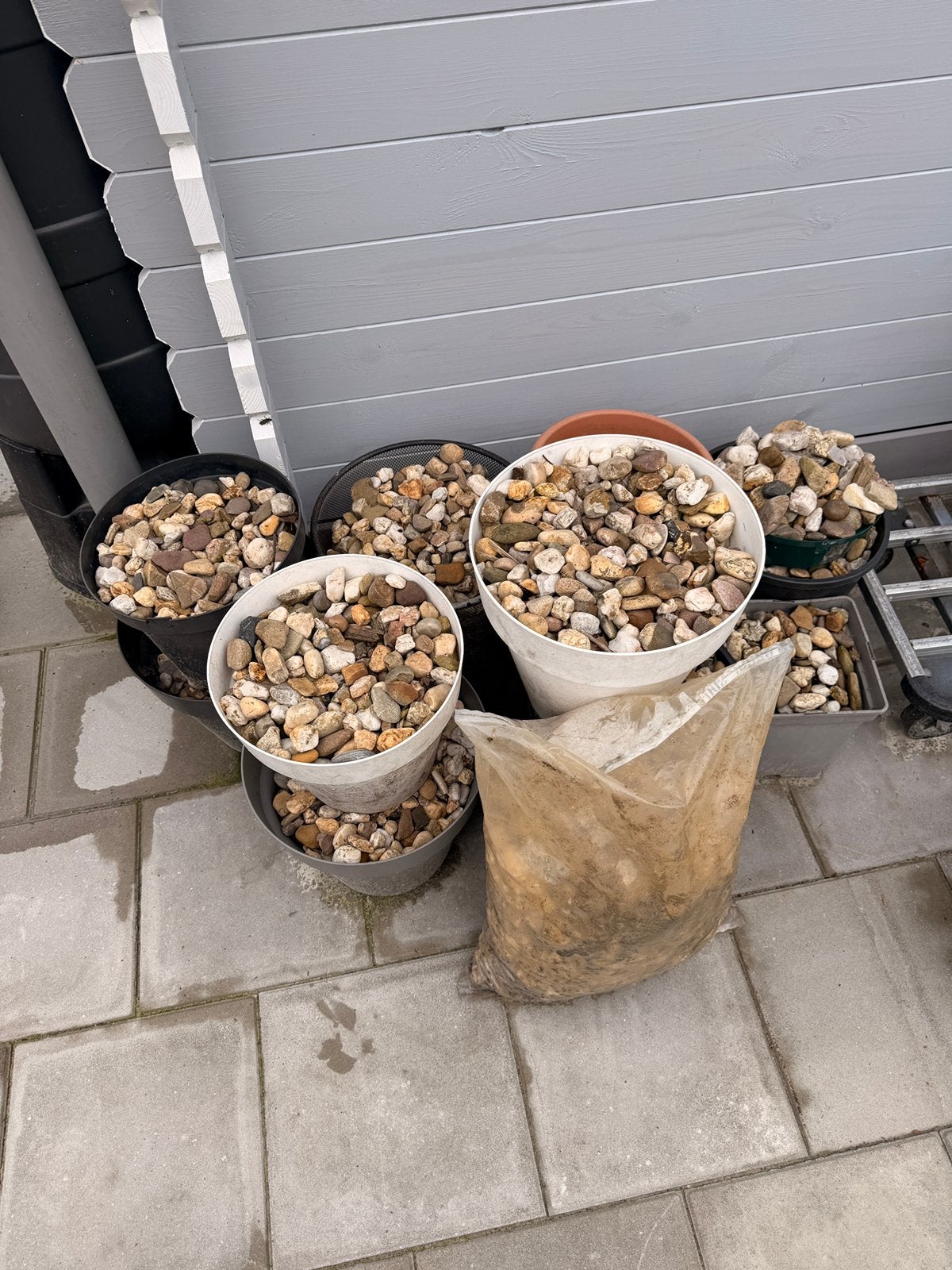 Grind, steentjes, Tuin en Terras, Grind, Keien en Split, Ophalen, Gebruikt, Grijs