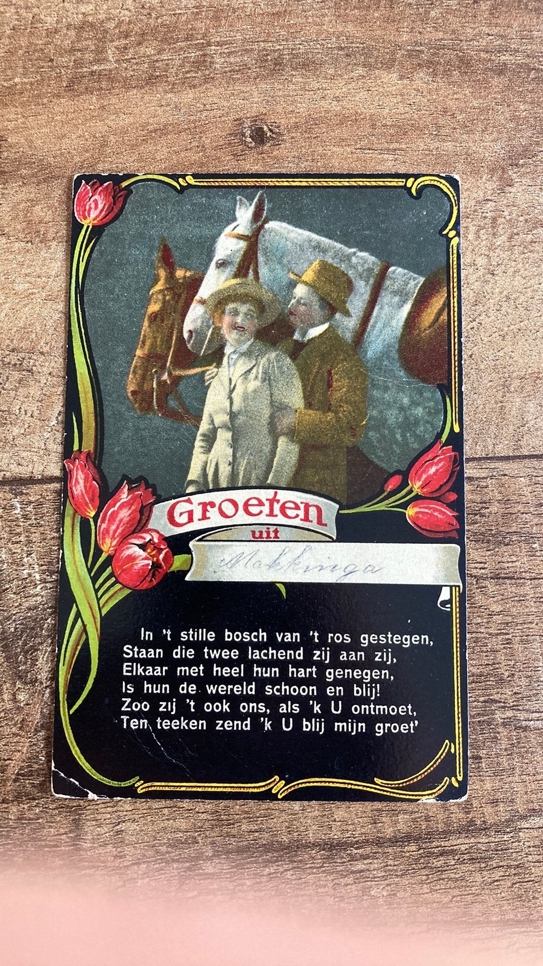 Oude ansichtkaart Groeten uit Makkinga fantasie, Ophalen of Verzenden, Voor 1920, Gelopen, Friesland