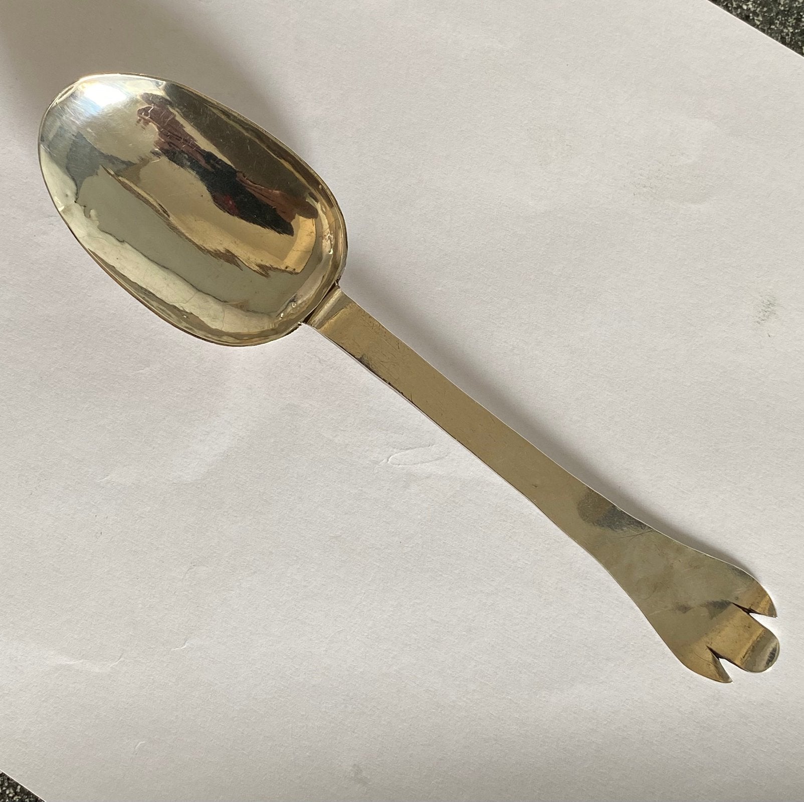 Zilveren Pied de Biche lepel, Rotterdam 1701, Antiek en Kunst, Antiek | Goud en Zilver, Ophalen of Verzenden, Zilver