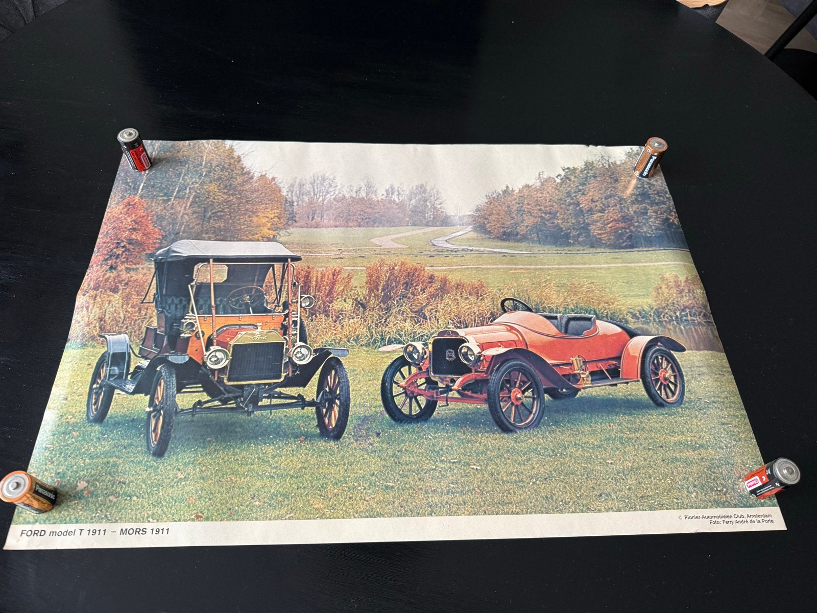 Vintage poster Ford Model T 1911 - Mors 1911, Ophalen, Gebruikt, Rechthoekig Liggend, A1 t/m A3