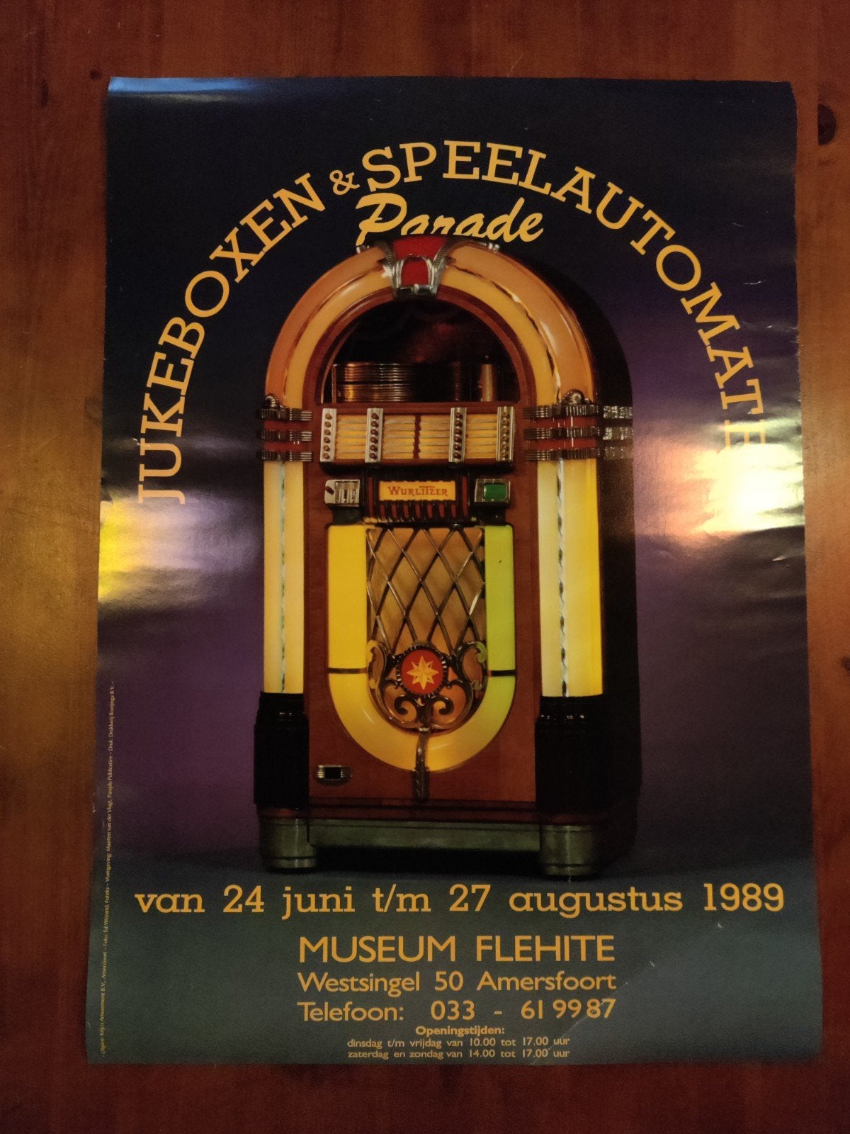 Vintage Jukeboxen & Speelautomaten Parade Poster 1989, Ophalen, Gebruikt, 1970 tot heden, Ami