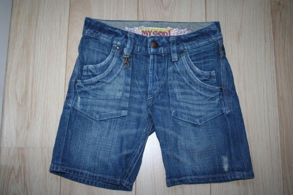 My God. Korte Jeans. Blauw. Maat 25 / 26., Kleding | Dames, Spijkerbroeken en Jeans, Blauw, Ophalen of Verzenden, Zo goed als nieuw