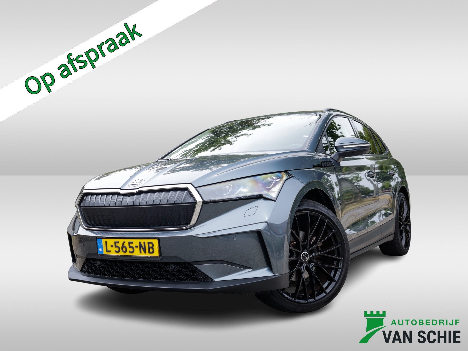 Skoda Enyaq iV 60 First Edition 1e-Eig. & Keurig-Onderh BOVA, Auto's, Gebruikt, 179 pk, Origineel Nederlands, Grijs