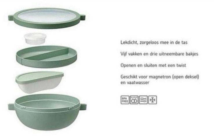 Nieuw! Mepal Bento lunchbowl, Huis en Inrichting, Ophalen of Verzenden, Nieuw