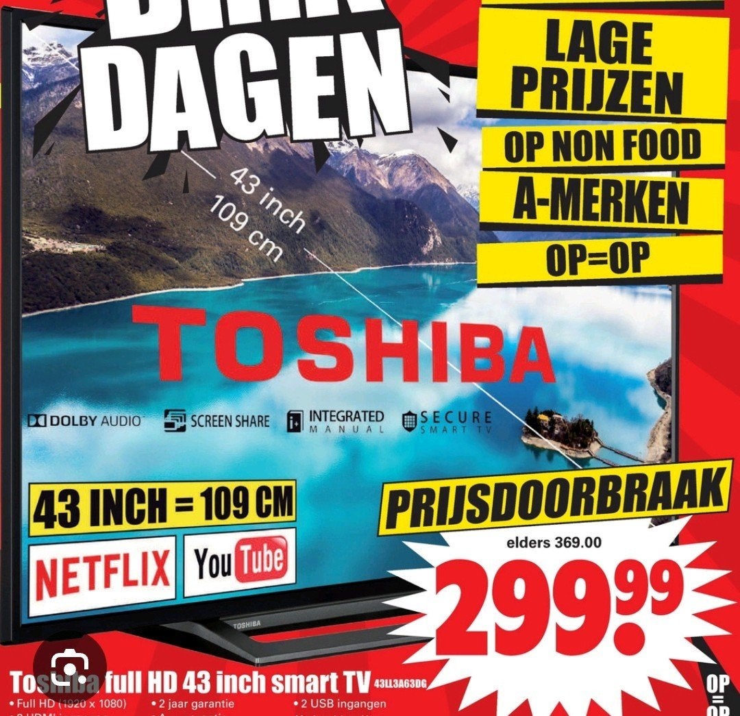 Toshiba TV - In goede staat, Toshiba, 50 Hz, Ophalen of Verzenden, Zo goed als nieuw