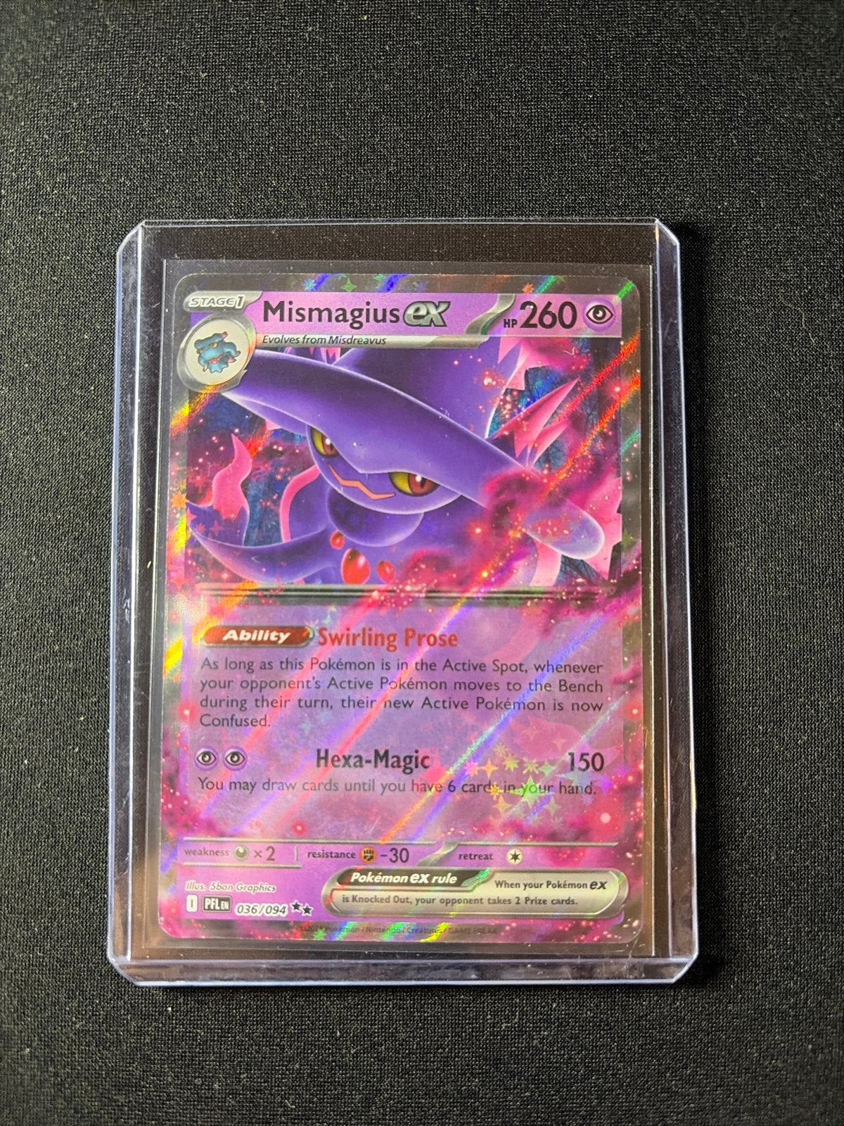 Mismagius EX 260 HP Pokémon kaart - NM, Ophalen of Verzenden, Nieuw, Losse kaart