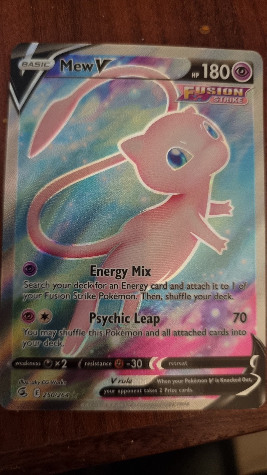 Mew V Fusion Strike Pokémon Kaart 250/264, Verzenden, Zo goed als nieuw
