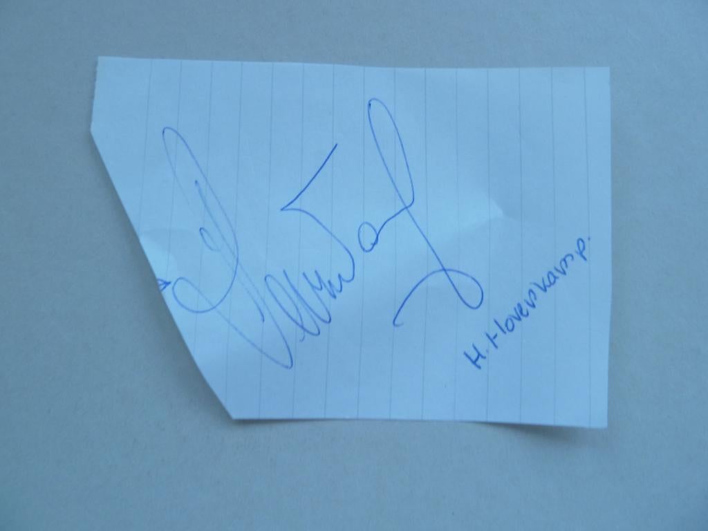 Handtekening. Hugo.Hovenkamp.  AZ, Ophalen of Verzenden, Zo goed als nieuw, AZ, Overige typen