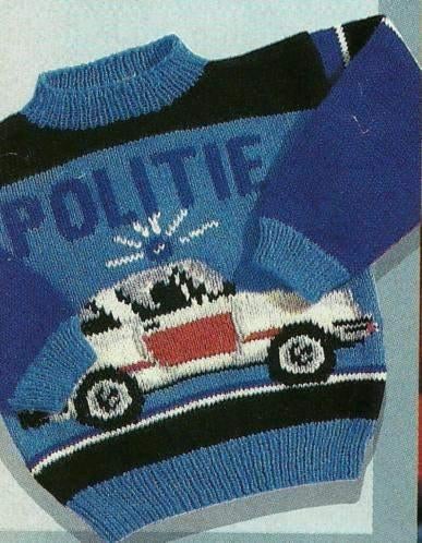 Politie auto trui breipatroon, Hobby en Vrije tijd, Breien en Haken, Ophalen of Verzenden, Zo goed als nieuw, Breien, Patroon of Boek