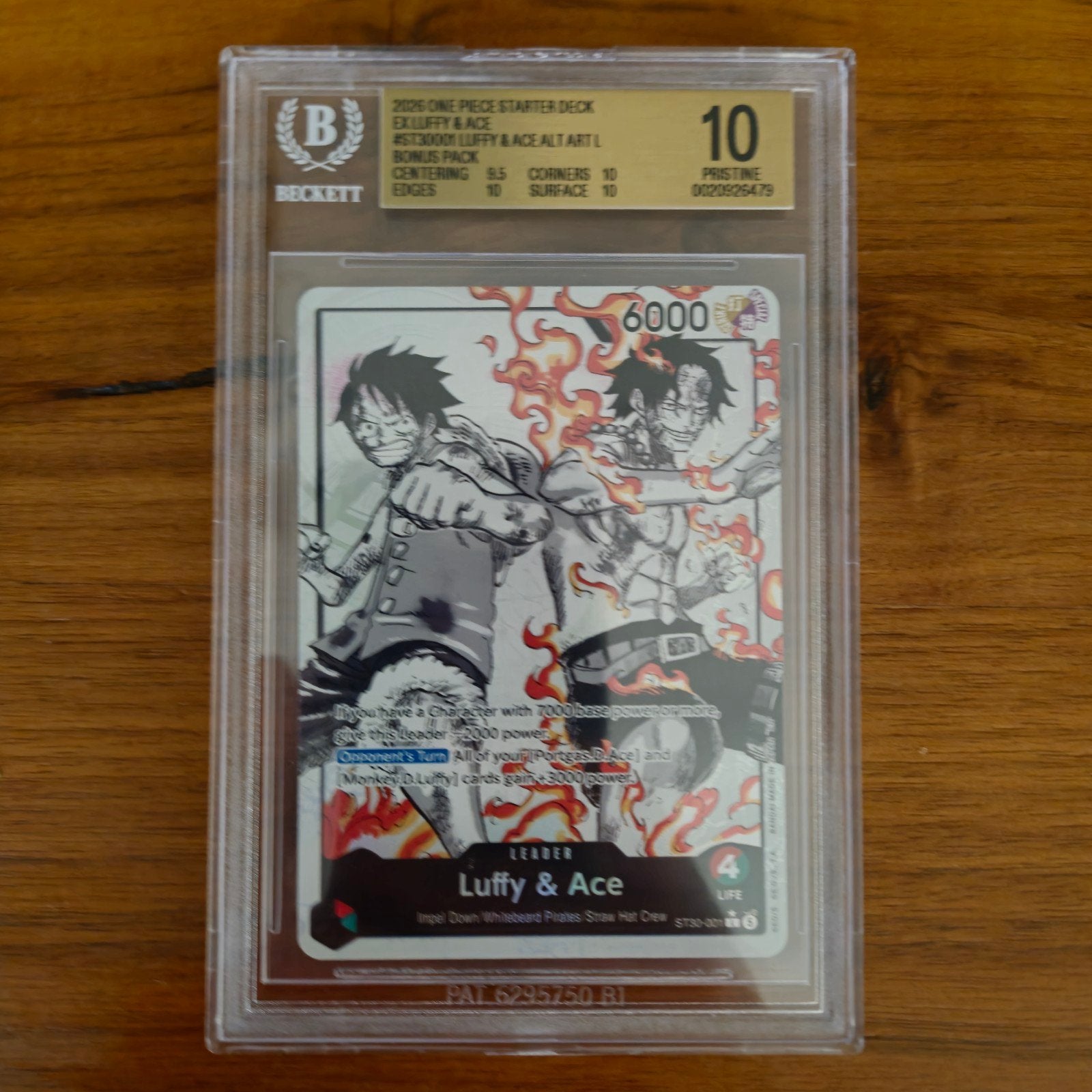 One Piece Luffy & Ace ST30-001 BGS 10, Ophalen of Verzenden