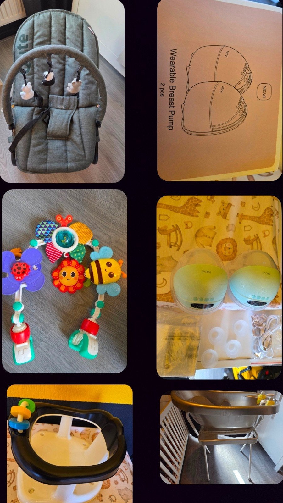 wipstoeltje, kolfapparaat, bad stoeltje, babybadje, Zo goed als nieuw, Badje, Standaard, Ophalen