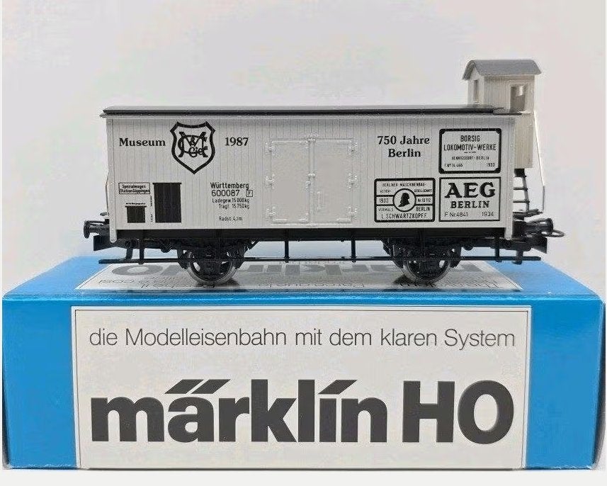 Marklin H0 Museumwagen 1987 - Goederenwagen in ovp, Wisselstroom, Ophalen of Verzenden, Märklin, Nieuw