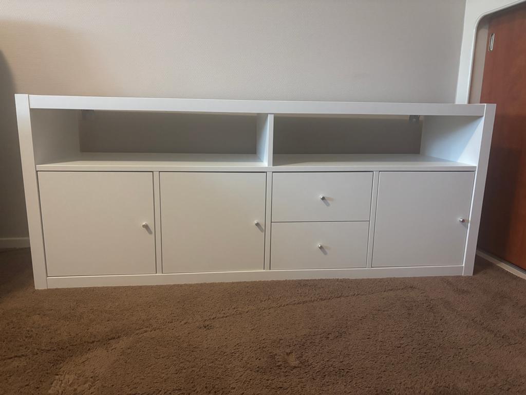 Kallax tv meubel wit IKEA, Ophalen, 100 tot 150 cm, Zo goed als nieuw, Minder dan 100 cm