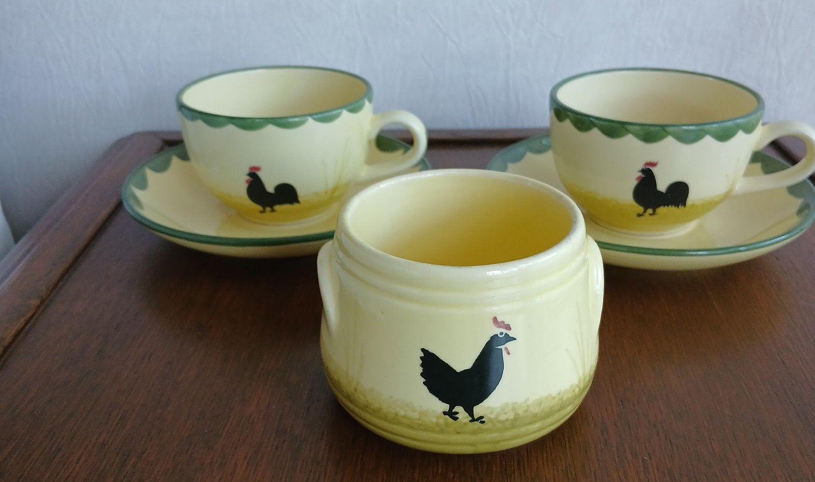 Zeller Kip / Haan Keramik/Keramiek Servies Vintage, Ophalen of Verzenden