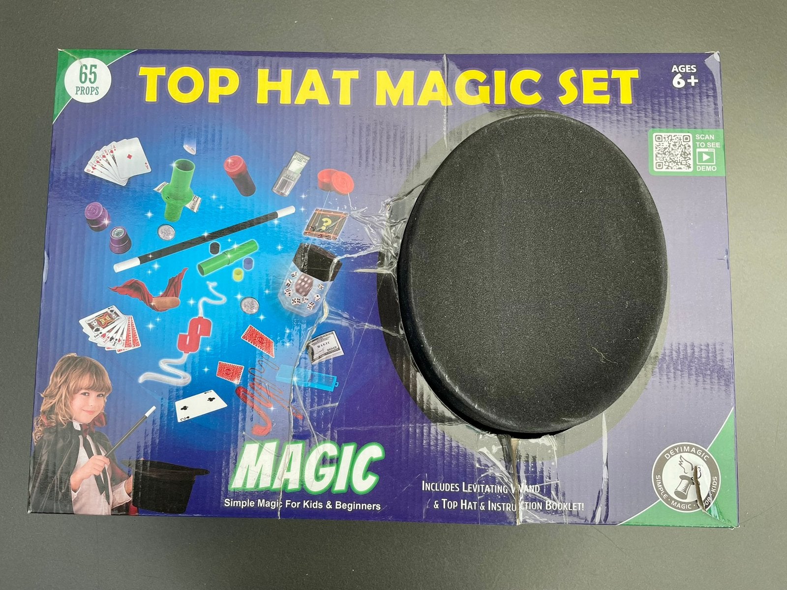 TE KOOP: goochelset met hoed en heel veel trucjes - ZGAN, Ophalen of Verzenden, Zo goed als nieuw, Ontdekken