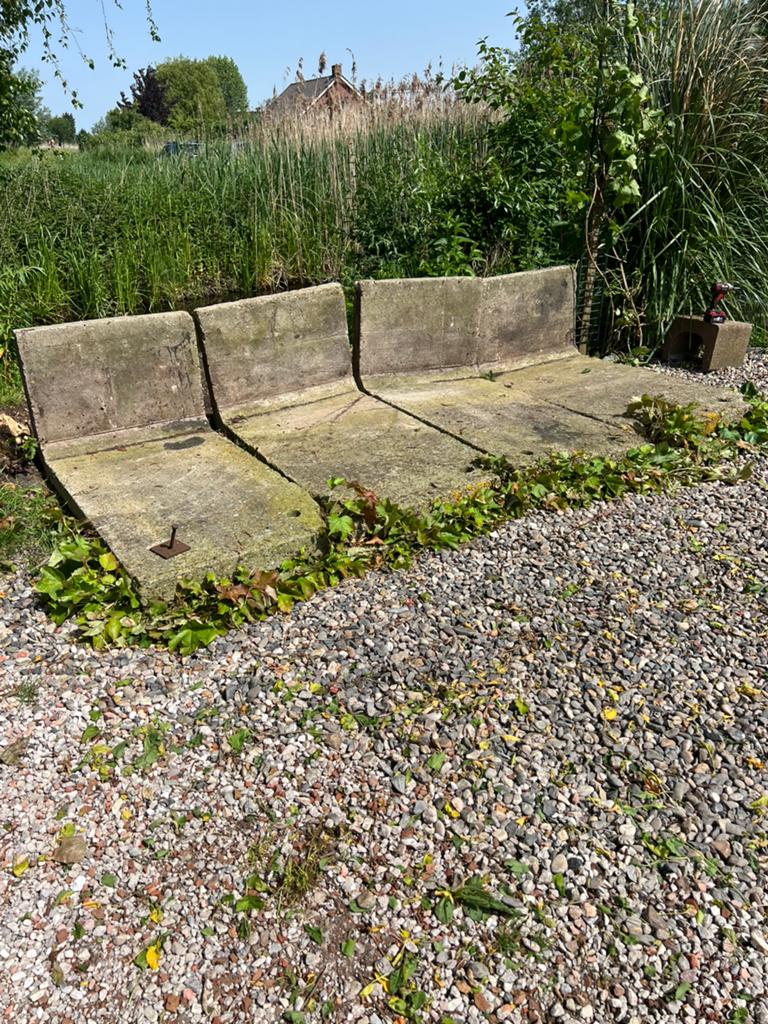 Gratis ophalen betonnen keerwanden, Tuin en Terras, Ophalen, Gebruikt