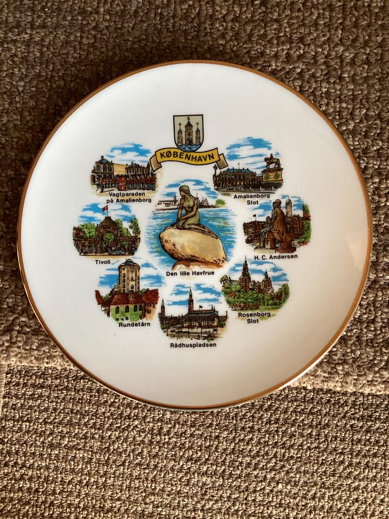Wandbord Kopenhagen - Souvenir met bezienswaardigheden, Ophalen of Verzenden, Nieuw, Wandbord of Wandpaneel