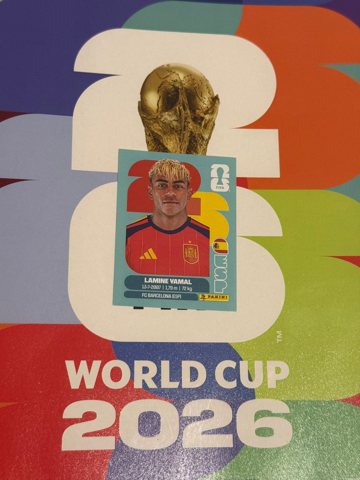 Lamine Yamal Panini Fifa World Cup 2026 Plaatje ESP15, Ophalen of Verzenden, Zo goed als nieuw, Plaatje