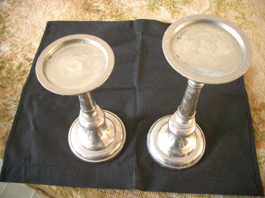 kandelaar kaars rvs tafel vensterbank sfeer staal decoratie, 25 tot 50 cm, Ophalen of Verzenden, Zo goed als nieuw, Metaal