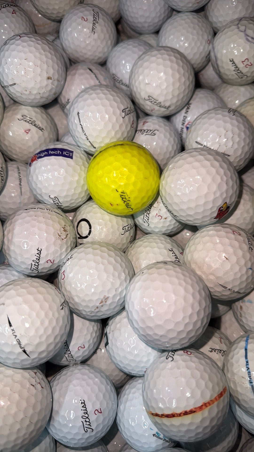 Titleist prov1x golfballen 100 stuks, Ophalen of Verzenden, Zo goed als nieuw, Bal(len)