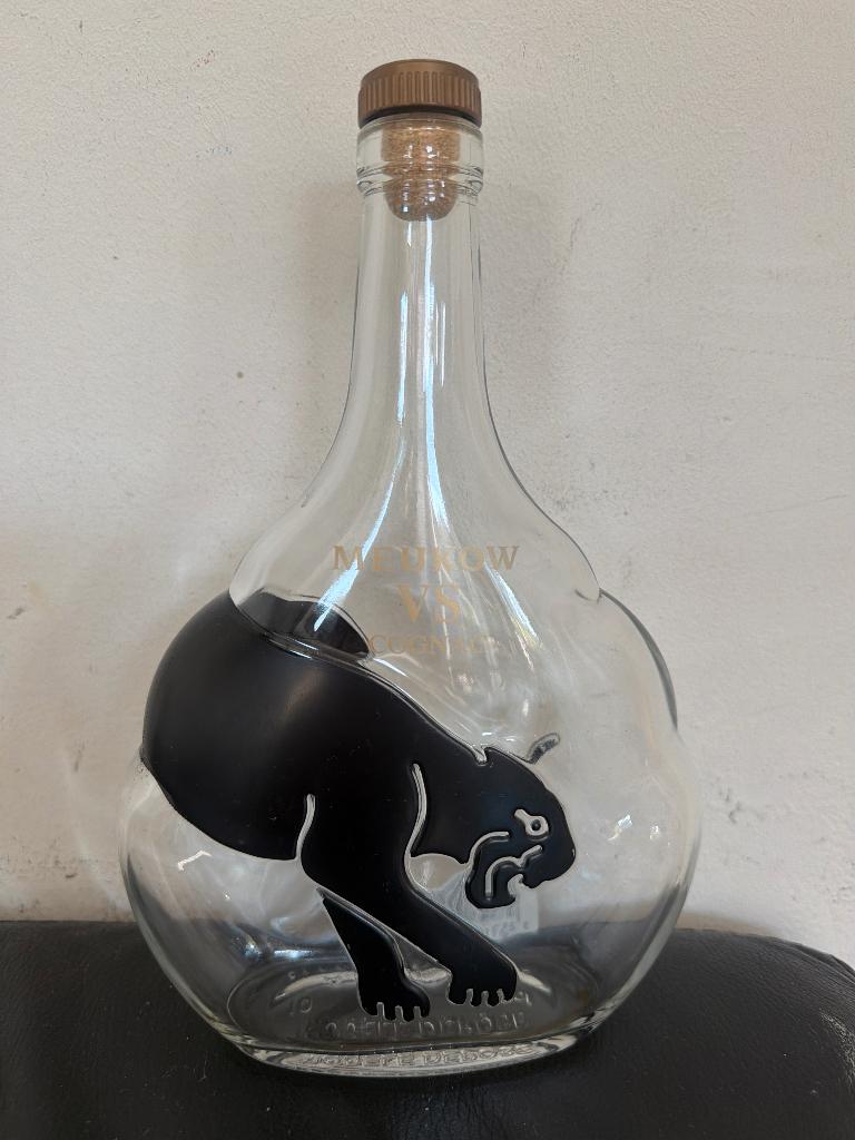 Lege fles Meukow VS Cognac 70 cl, Verzamelen, Ophalen of Verzenden, Zo goed als nieuw, Verpakking