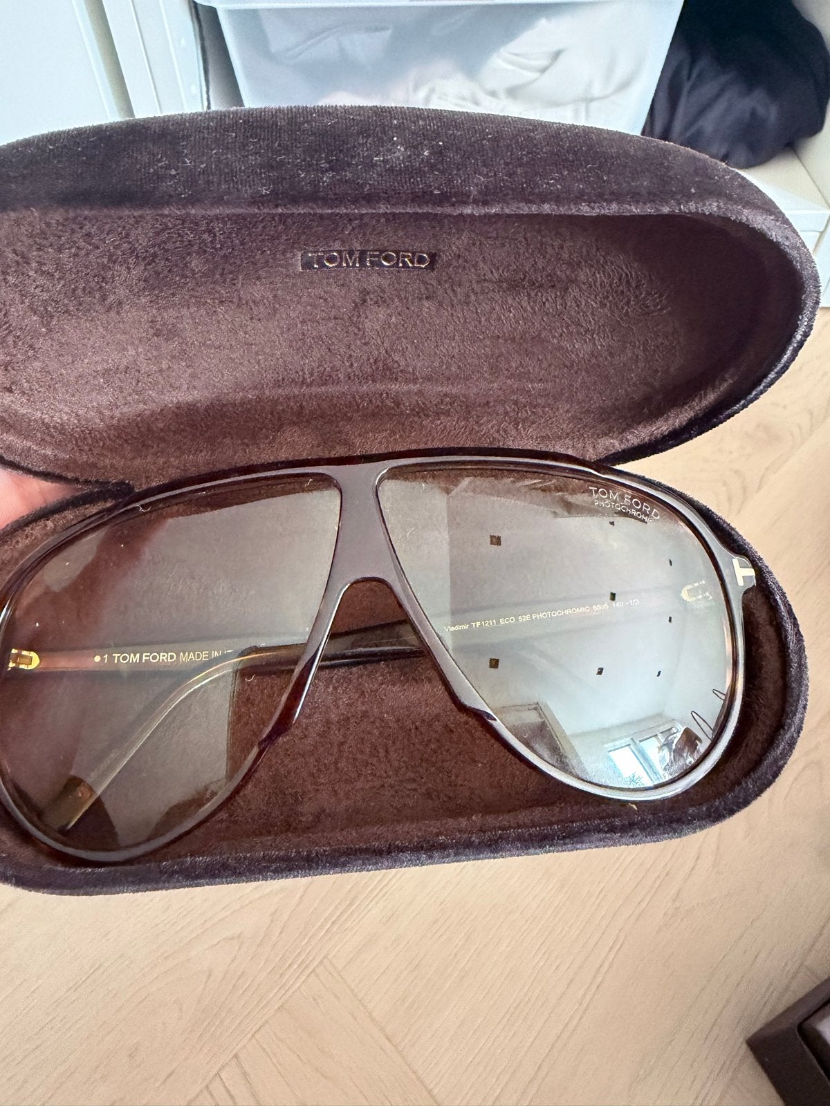 Tom Ford Vladimir TF1211 ECO Photochromic Zonnebril, Sieraden, Tassen en Uiterlijk, Overige merken, Zonnebril, Bruin, Ophalen of Verzenden
