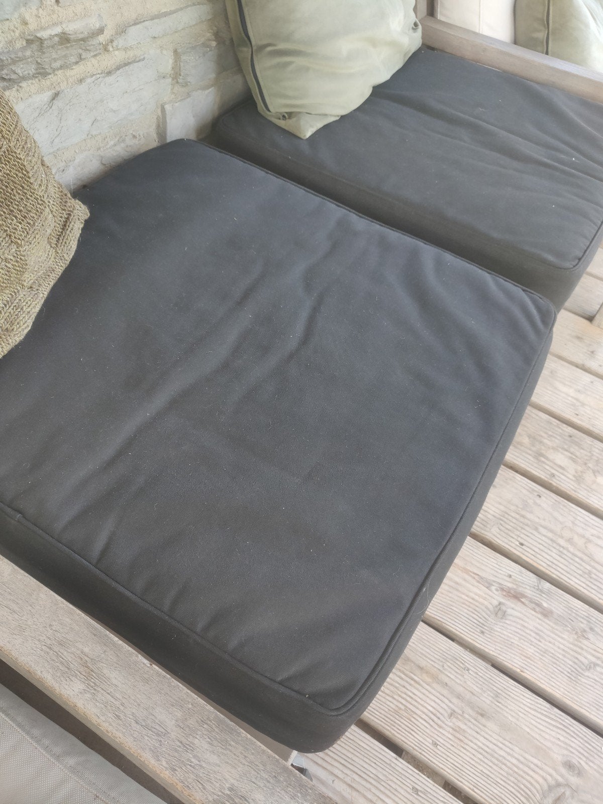 2x Frösön/Duvholmen kussenhoes 62x62x10 cm diep zwart, Zwart, IKEA, Ophalen of Verzenden, Zo goed als nieuw