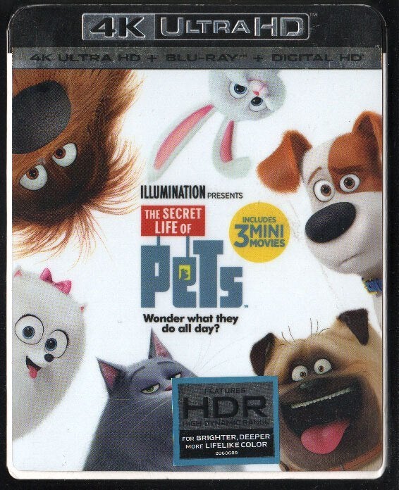 The Secret Life of Pets+BR. Blu-ray 4K UHD HDR. UK subs!, Boxset, Engels, Engels, Film