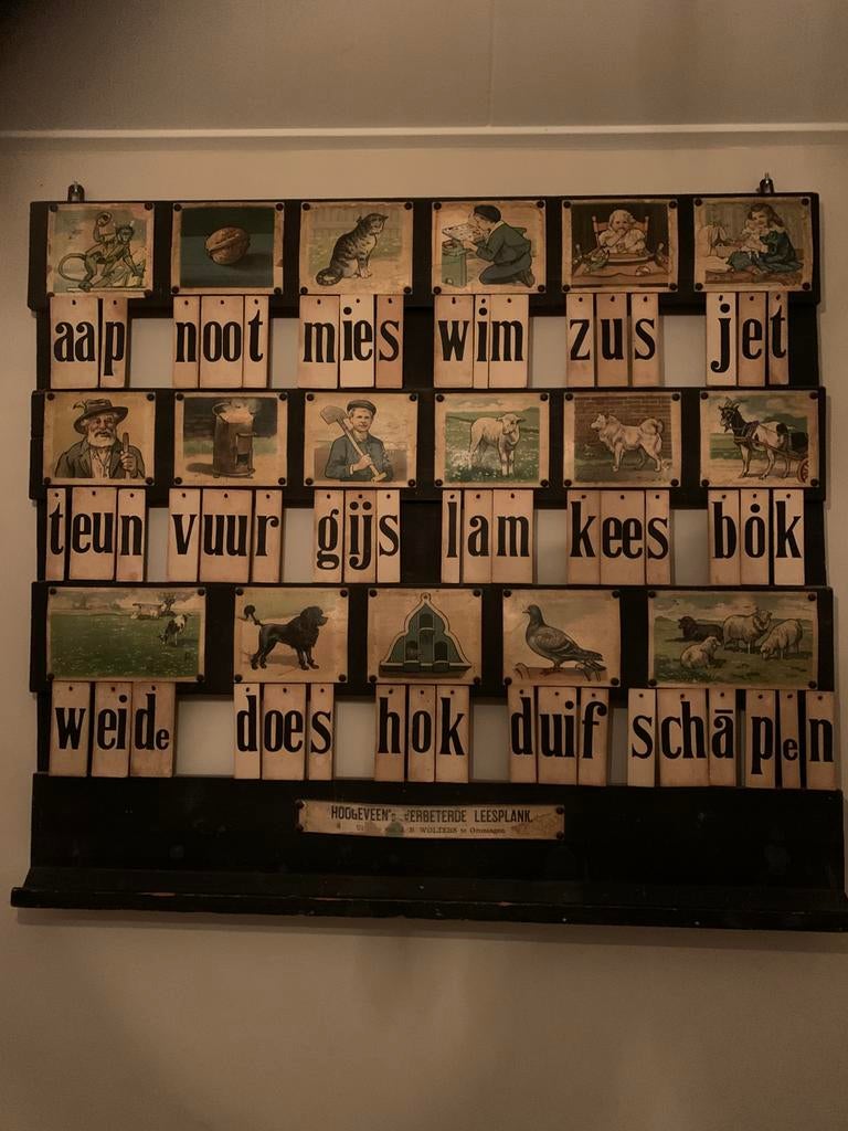 Klassikale leesplank uit 1910 AAP NOOT MIES, Antiek en Kunst, Ophalen of Verzenden, Overige thema's