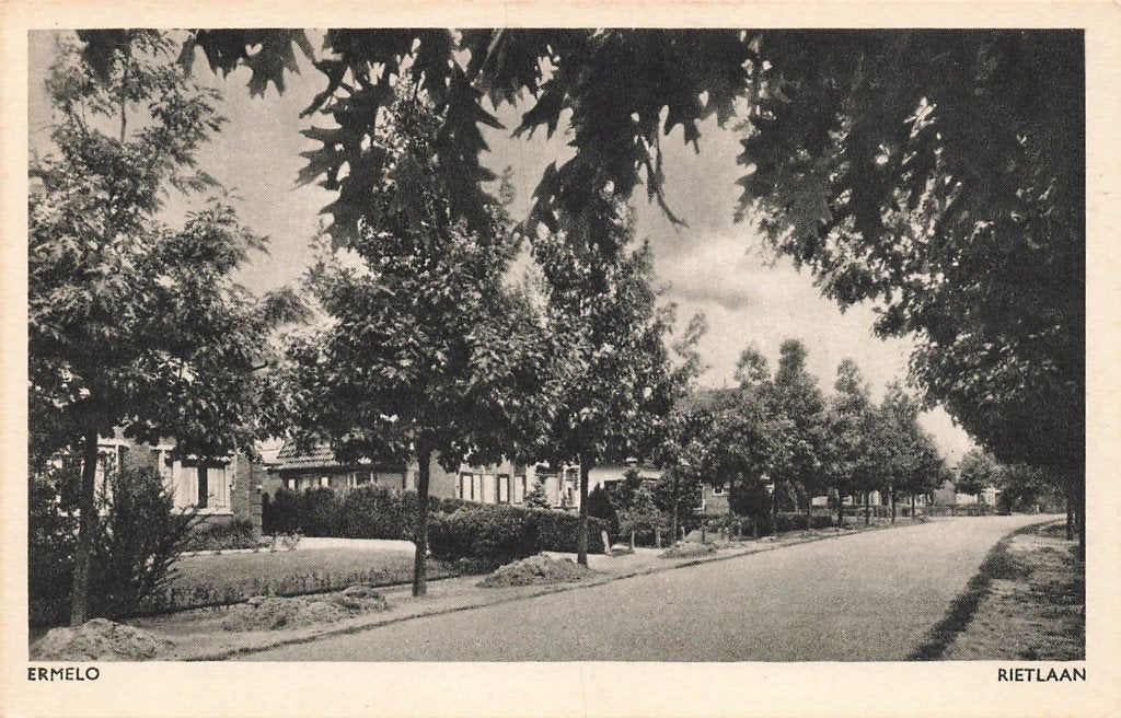 Ermelo, Rietlaan, Ophalen of Verzenden, 1940 tot 1960, Ongelopen, Gelderland