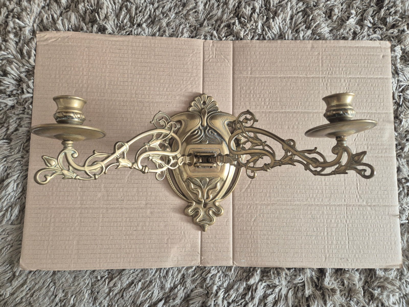 Art Nouveau Kaarsen Kandelaar - Koper/Brons, Antiek en Kunst, Ophalen, Koper of Brons