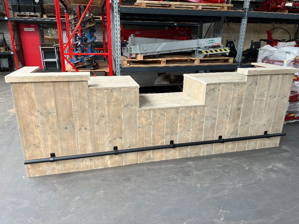Unieke kwaliteit receptiebalie, winkelbalie van steigerhout, Ophalen, Nieuw, 50 tot 75 cm, 150 tot 200 cm
