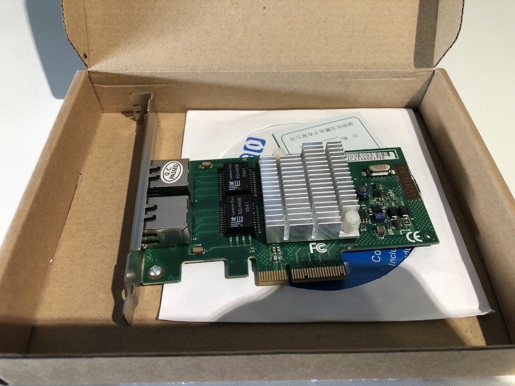 Winyao WYI350-T2 Gigabit Dual Port PCIe Server Adapter, Ophalen of Verzenden, Gebruikt