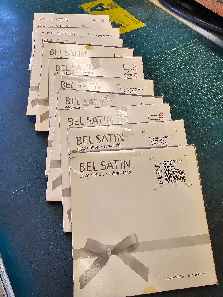 11 rollen lint 10 mm. breed - 100 meter, Ophalen of Verzenden, Nieuw