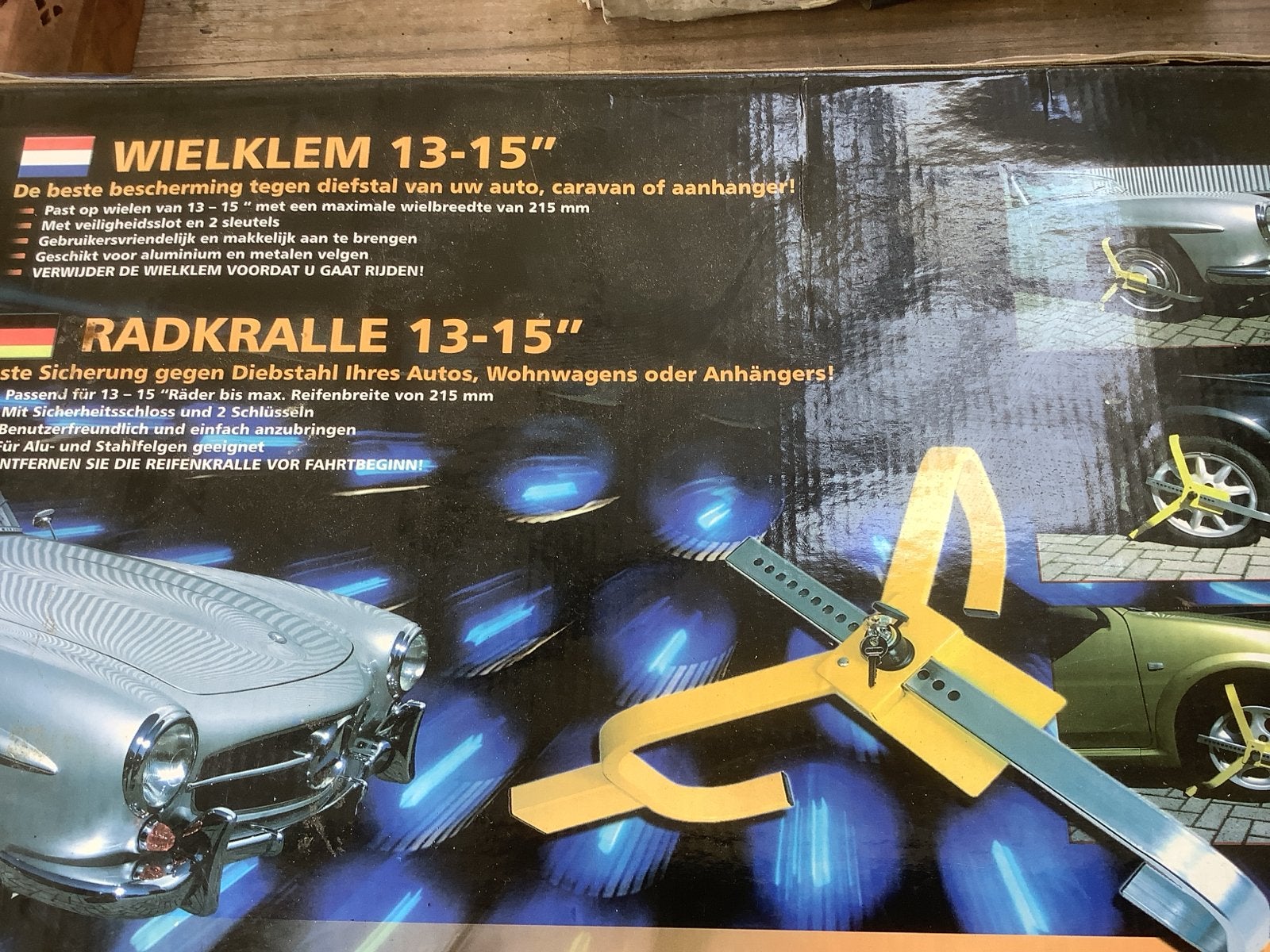 Wielklem 13-15" - Diefstalbeveiliging Auto/Caravan, Ophalen of Verzenden, Nieuw