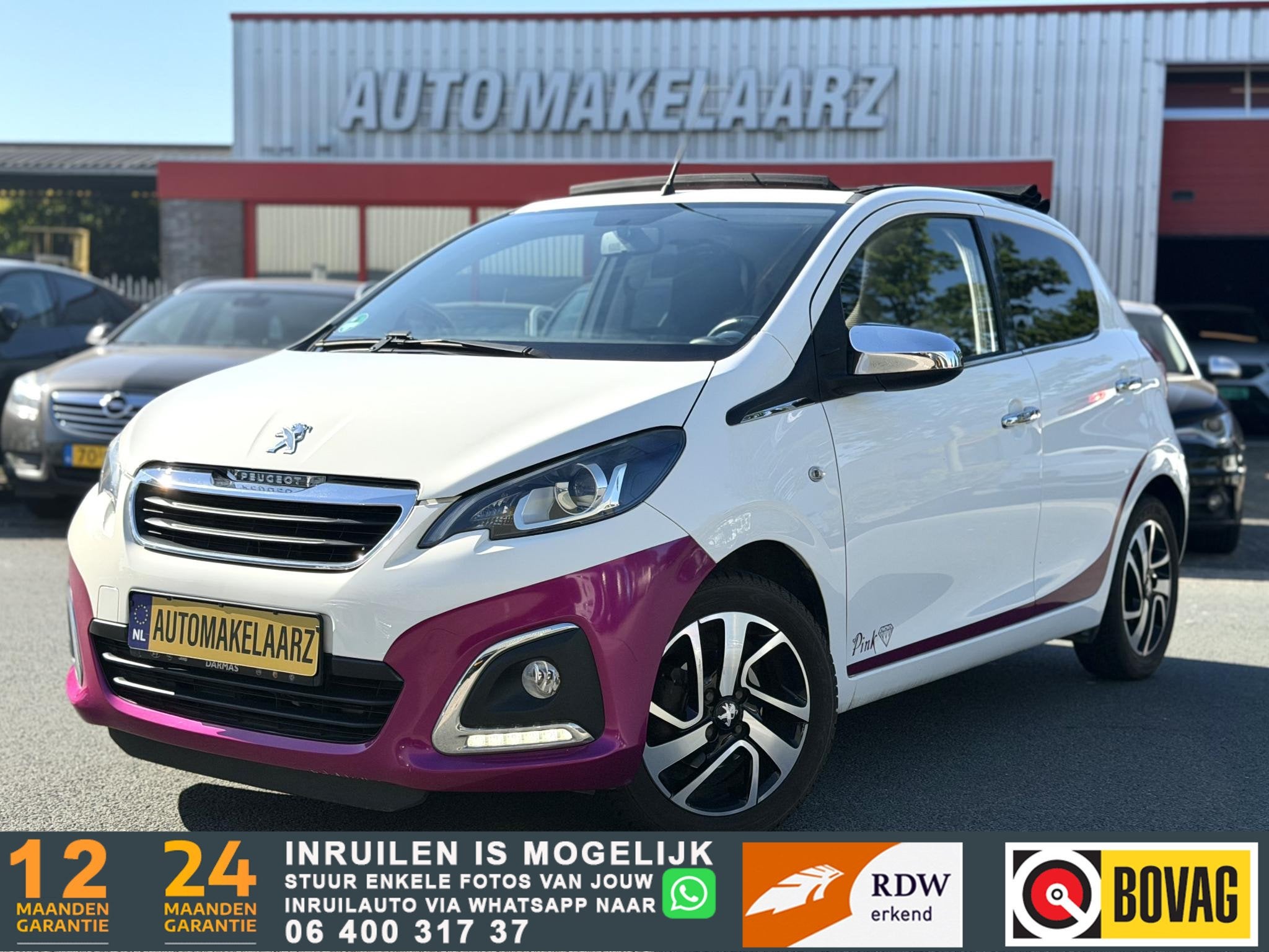 Peugeot 108 1.2 Puretech TOP! Pink Edition, Voorwielaandrijving, 12 maanden, Stof, Euro 6