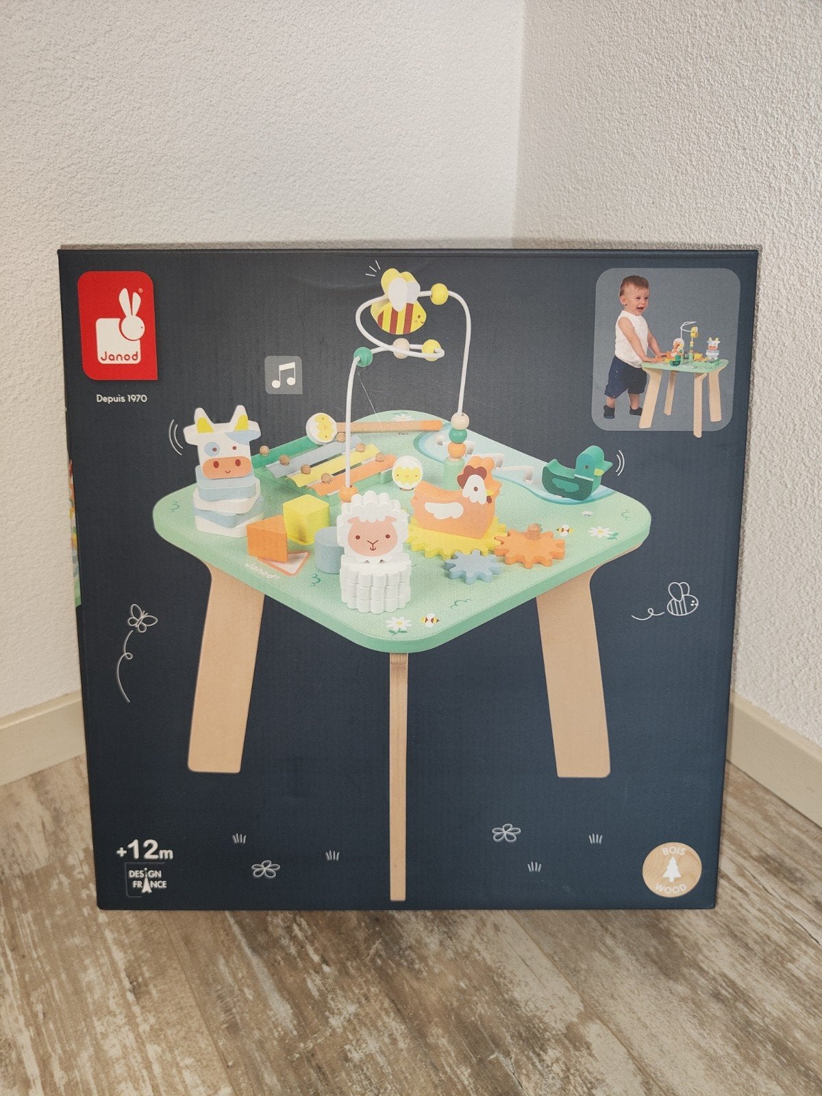 Janod houten activiteiten speeltafel "de weide", Ophalen