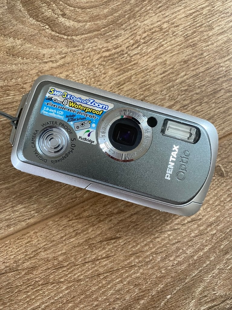 Vintage camera Pentax Optio WP waterdichte 5-megapixel, Ophalen of Verzenden, Gebruikt, Pentax, Minder dan 4 keer