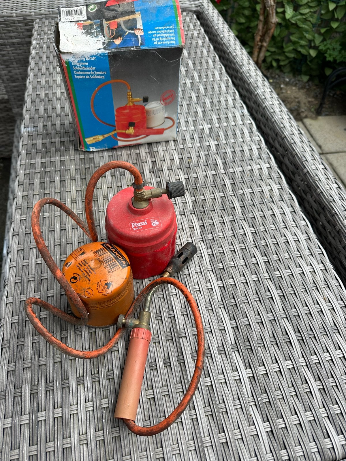 Femi Soldeerbrander Set - Compleet met Gasfles, Ophalen, Gebruikt, Overige typen, Ferm
